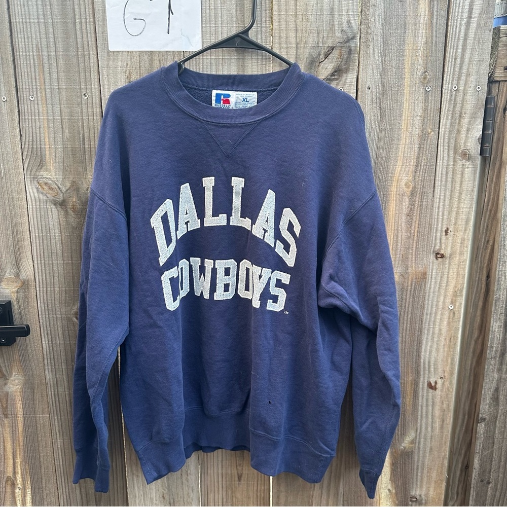 Vintage 90s Mens XL Dallas Cowboys Sweatshirt Russell Athletics USA - Picture 1 of 7